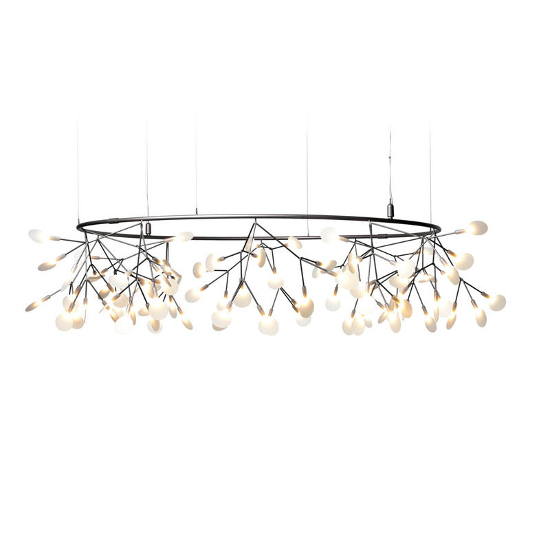 Heracleum The Big O Suspension Light Chandeliers Moooi Nickel 157.5 in / Large: 82.6 in diameter Light Only