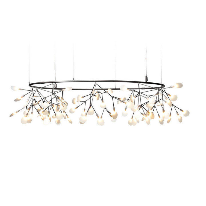 Heracleum The Big O Suspension Light Chandeliers Moooi Nickel 157.5 in / Large: 82.6 in diameter Light Only