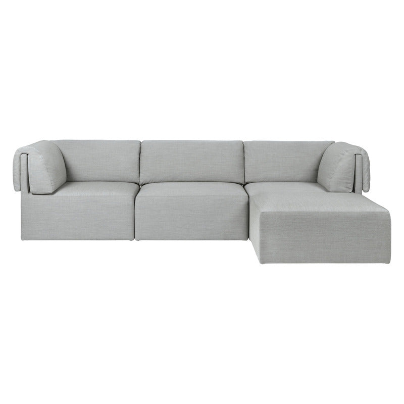 Wonder 3-Seater Sofa with Chaise Lounge Sectional Sofas Gubi Kvadrat Remix 2 - 0213 Fixed