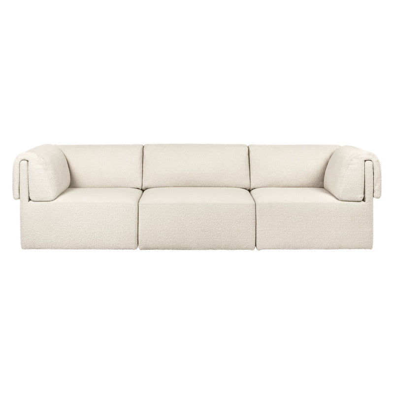 Wonder 3-Seater Sofa Sofas Gubi Dedar Karakorum - Ivory 001 Fixed