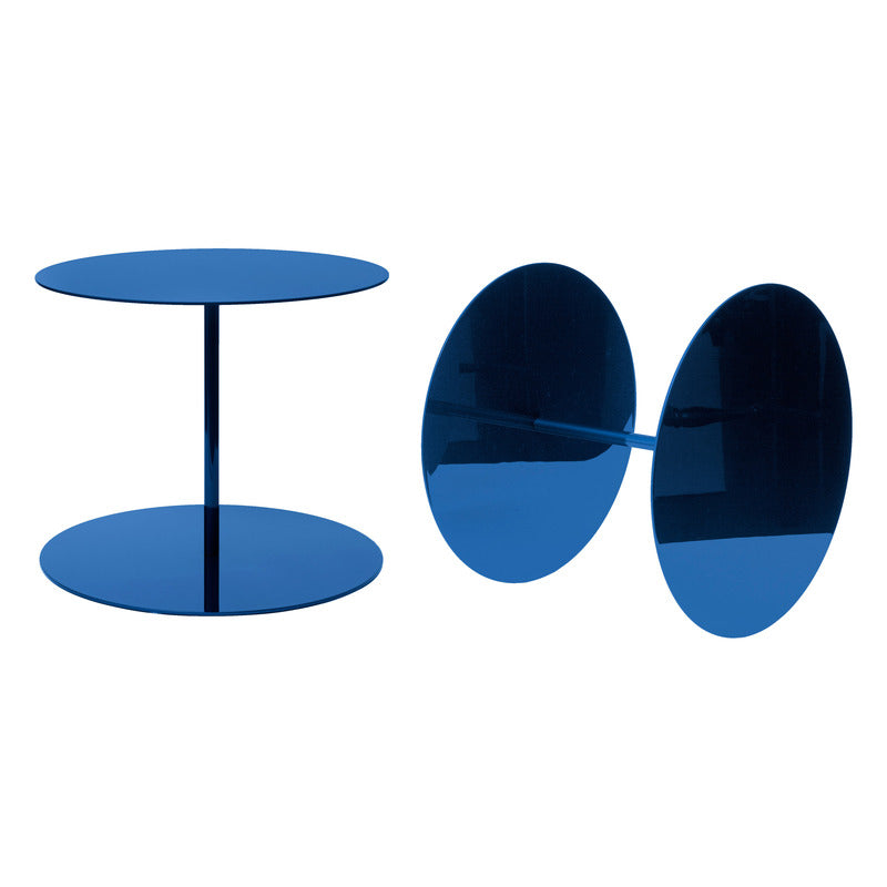 Gong Lux Side Table Accent Tables Cappellini Metal Blue