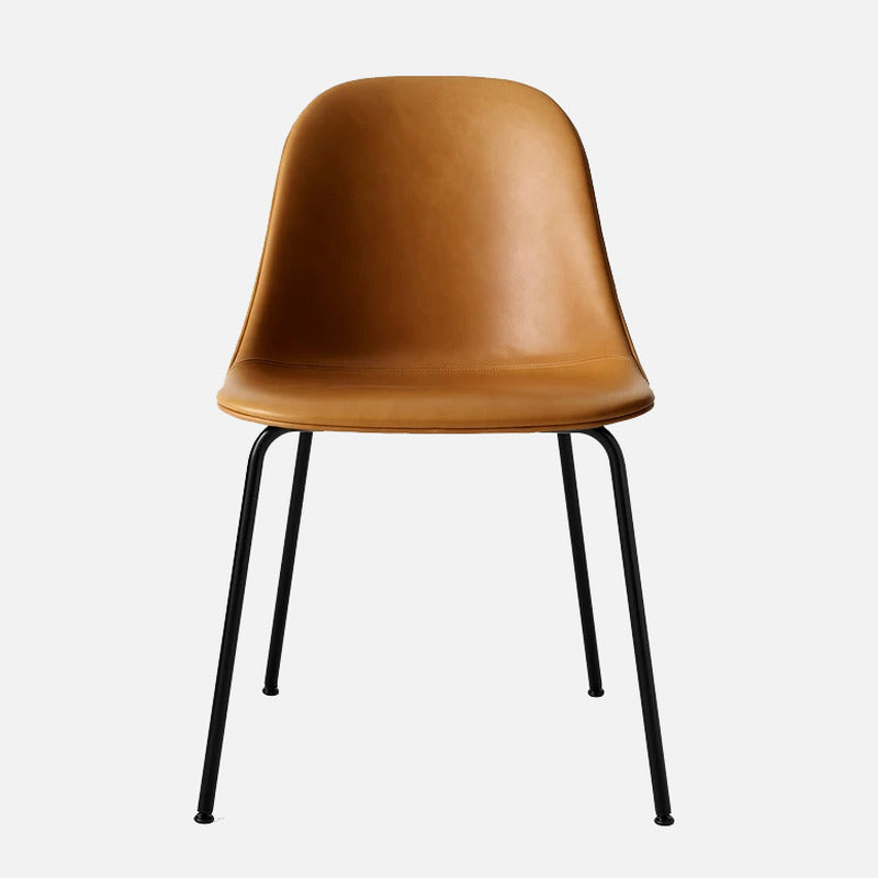 Harbour Upholstered Side Chair Chairs Audo Copenhagen 0250 - Dakar Cognac Steel Base / Black Steel
