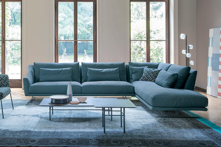 Skid Corner Sectional Sofa With Peninsula Bonaldo