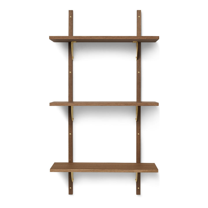 Sector Triple Shelf Bookcases & Standing Shelves Ferm Living Smoked Oak / Brass Narrow: 21.3 in width