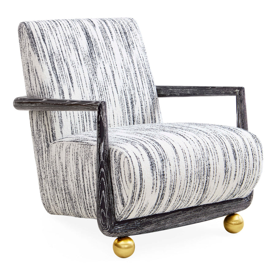 St. Germain Club Chair Jonathan Adler Stratus Black Ivory