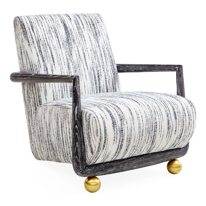 St. Germain Club Chair Jonathan Adler Stratus Black Ivory