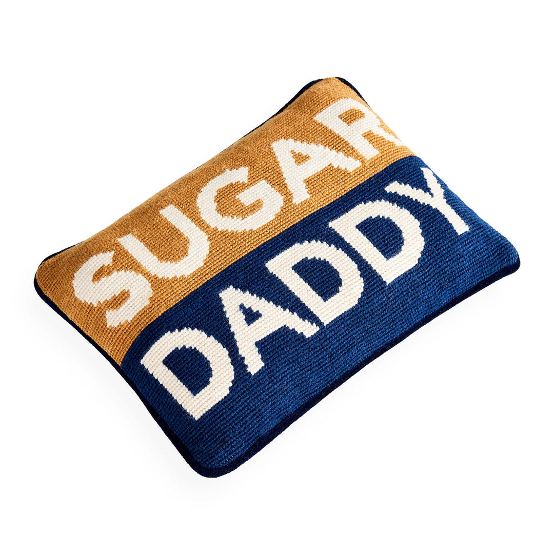 Sugar Daddy Needlepoint Pillow Jonathan Adler