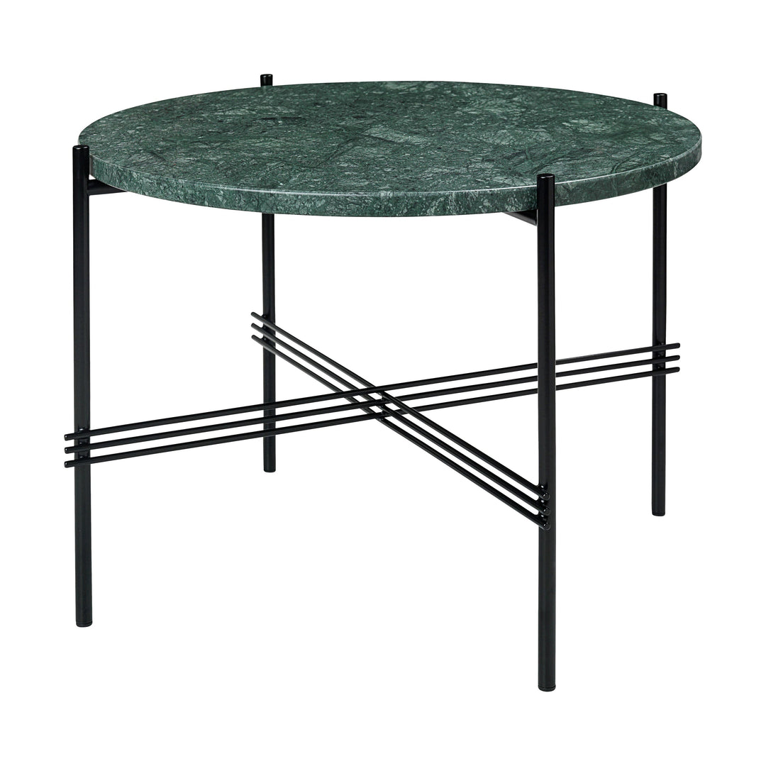TS Round Coffee Table Tables Gubi Green Guatemala Marble Black Small: 21.7 diameter