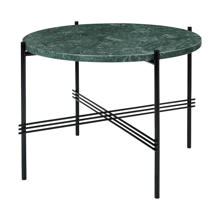 TS Round Coffee Table Tables Gubi Green Guatemala Marble Black Small: 21.7 diameter