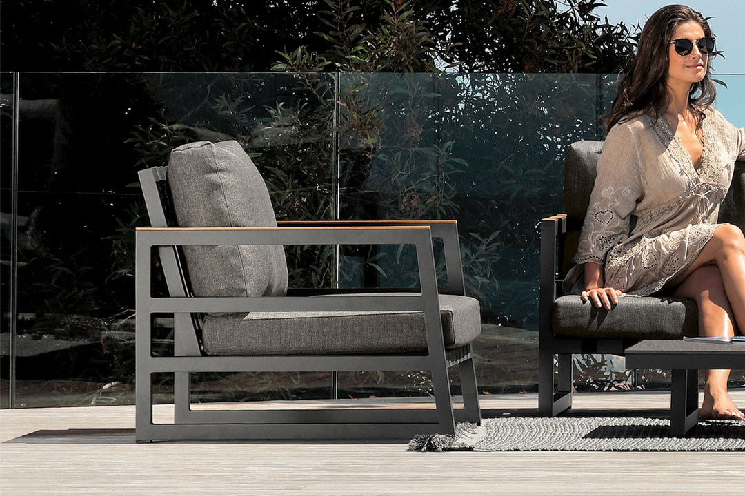 Alabama Alu Lounge Armchair Outdoor Chairs Talenti