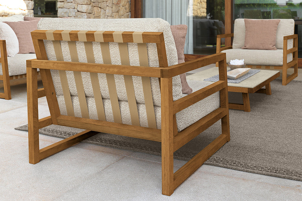 Alabama Wood Lounge Armchair Outdoor Chairs Talenti