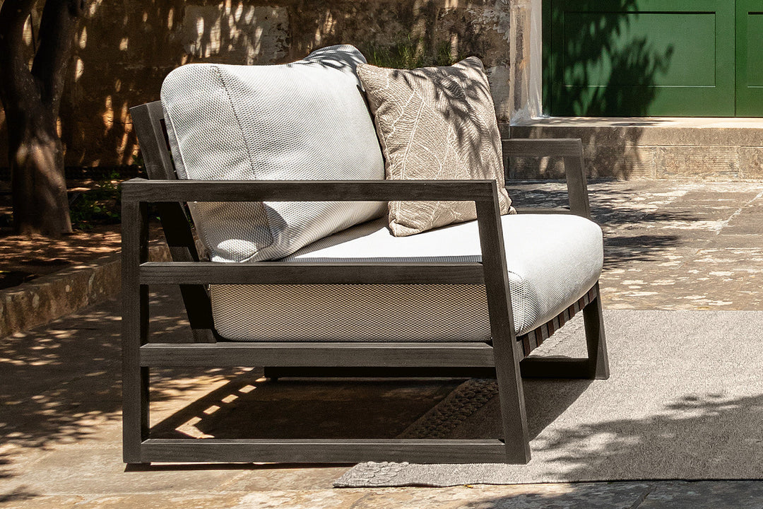 Alabama Wood Lounge Armchair Outdoor Chairs Talenti