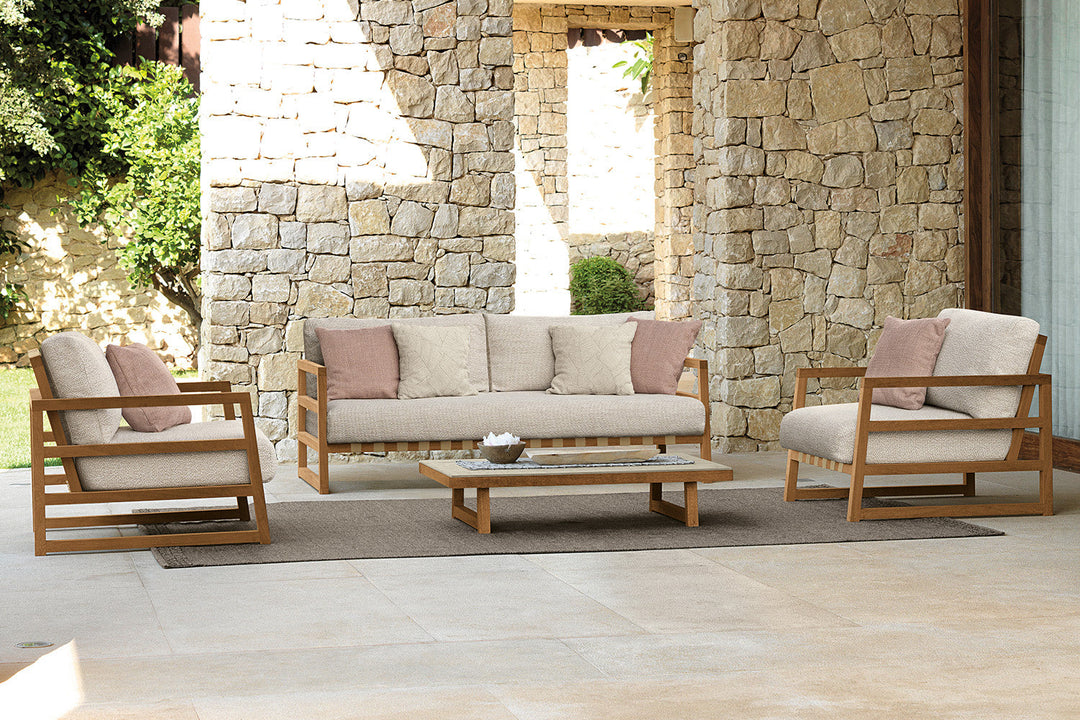 Alabama Wood Lounge Armchair Outdoor Chairs Talenti
