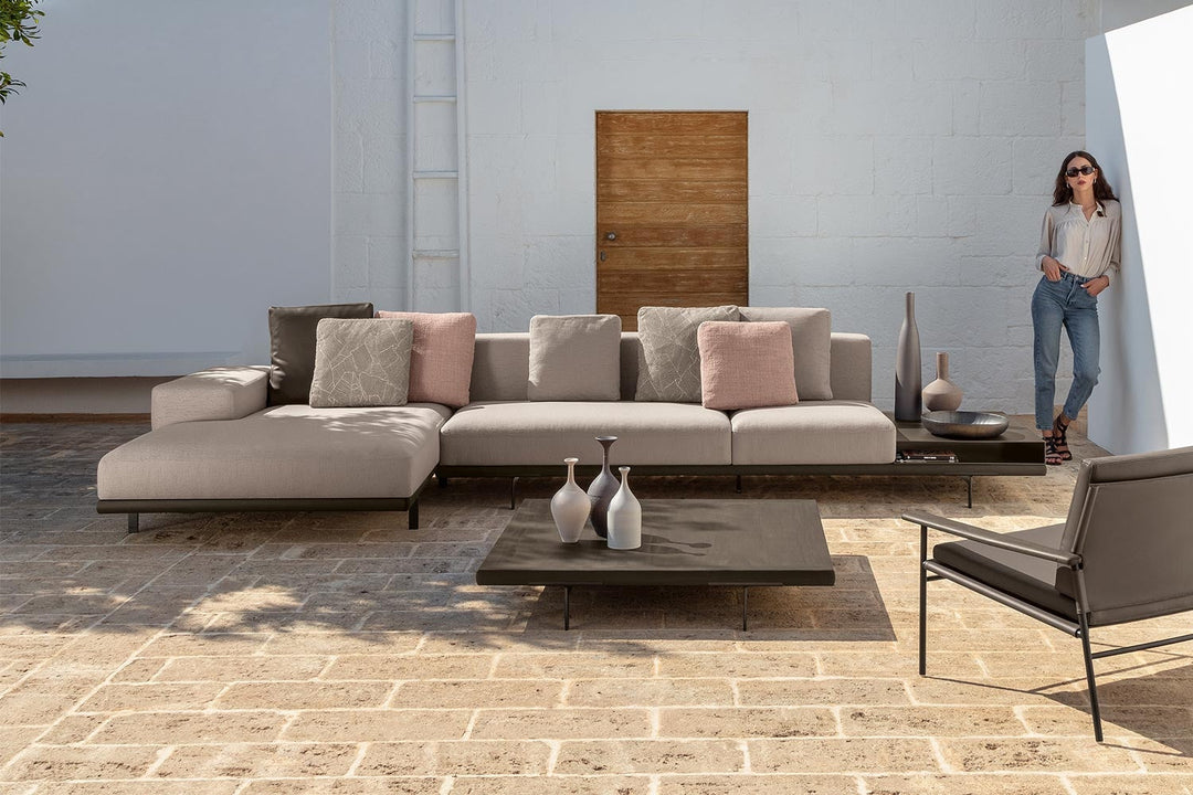 Allure Chaise Sectional Sofa with Table Outdoor Sectionals Talenti