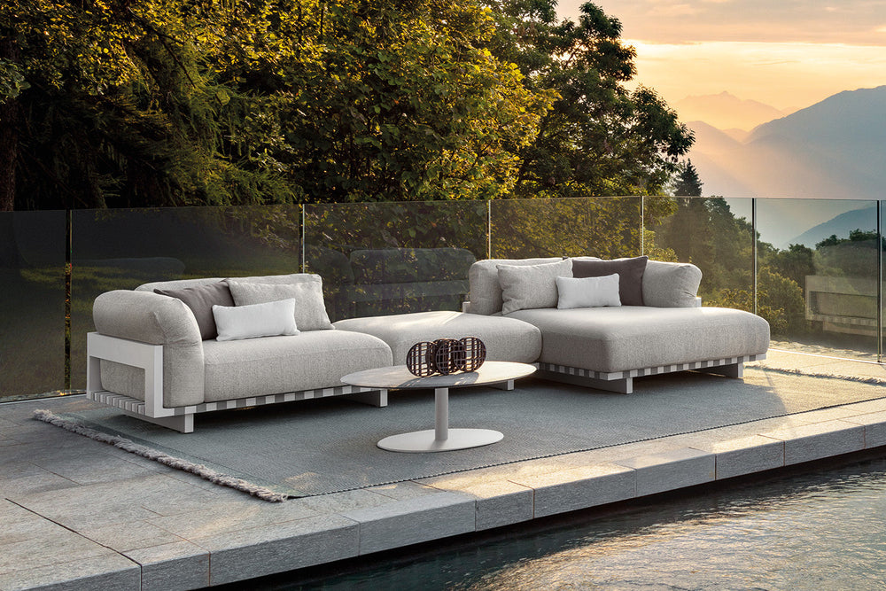 Argo Alu Sectional Sofa with Chaise Outdoor Sectionals Talenti