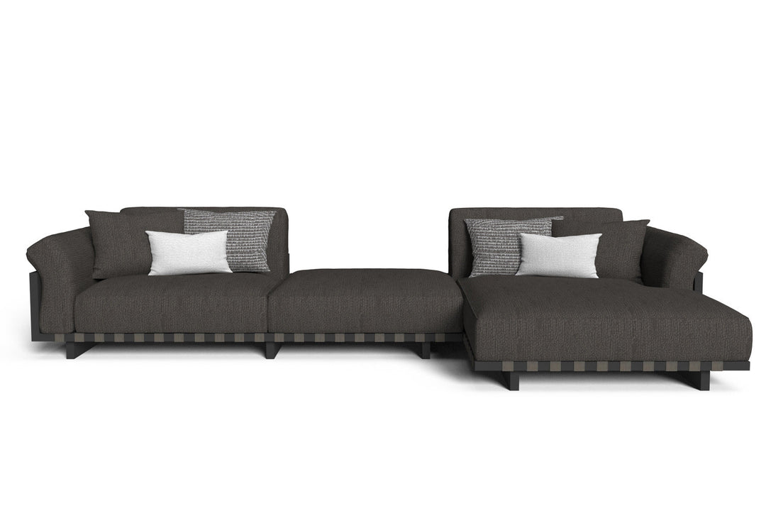 Argo Alu Sectional Sofa with Chaise Outdoor Sectionals Talenti