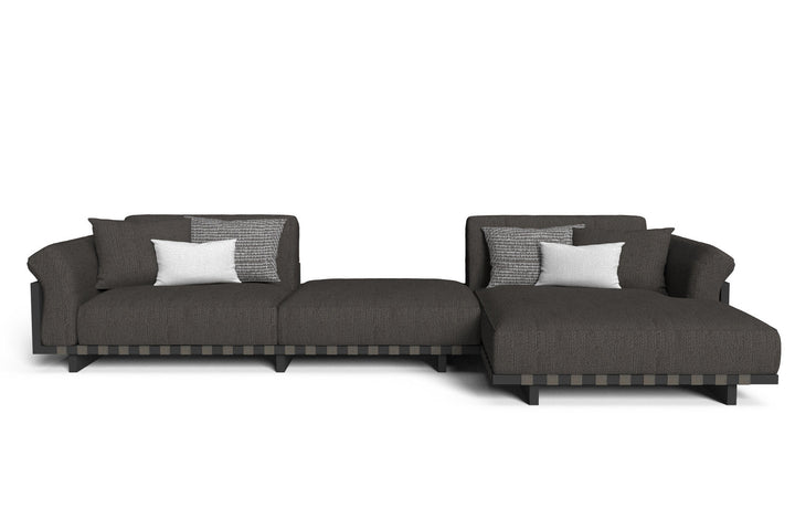 Argo Alu Sectional Sofa with Chaise Outdoor Sectionals Talenti