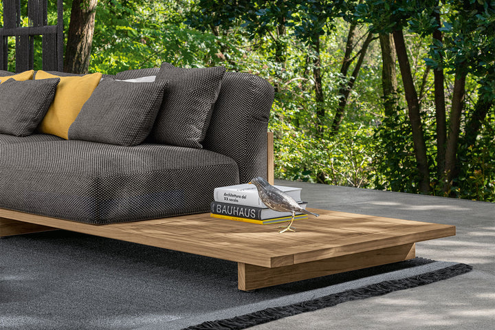 Argo Wood Corner Sectional Sofa with Peninsula Outdoor Sectionals Talenti