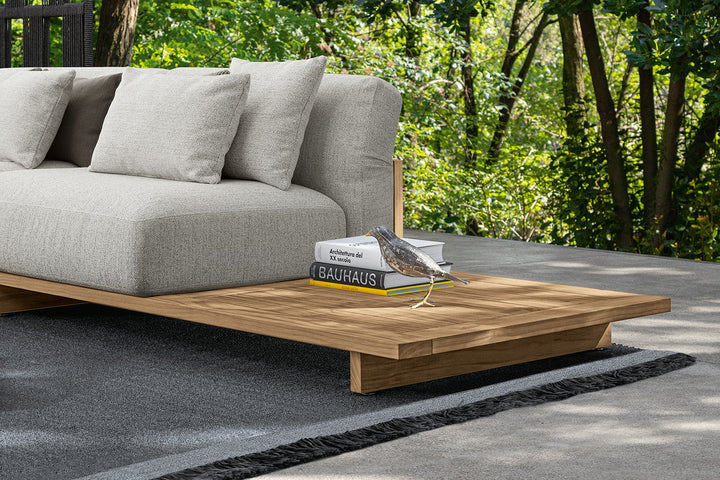 Argo Wood Corner Sectional Sofa with Peninsula Outdoor Sectionals Talenti