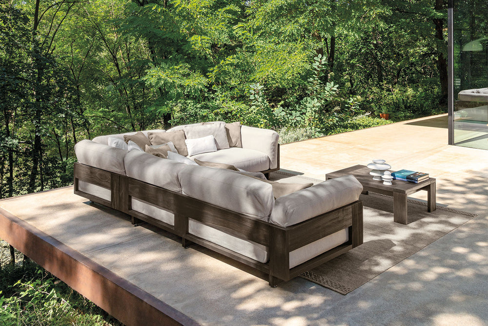 Argo Wood Corner Sectional Sofa Outdoor Sectionals Talenti