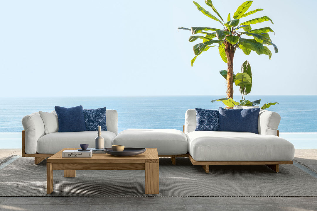 Argo Wood Sectional Sofa with Chaise Comp. A Outdoor Sectionals Talenti