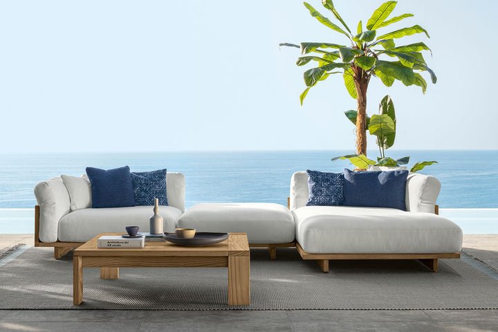 Argo Wood Sectional Sofa with Chaise Comp. A Outdoor Sectionals Talenti
