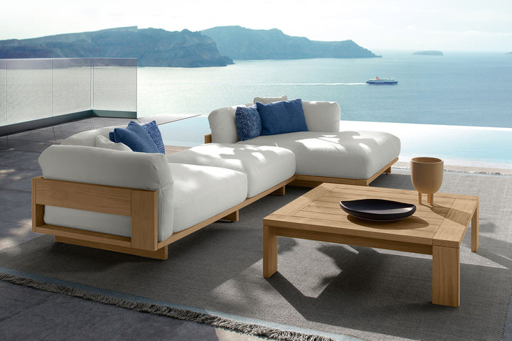 Argo Wood Sectional Sofa with Chaise Comp. A Outdoor Sectionals Talenti