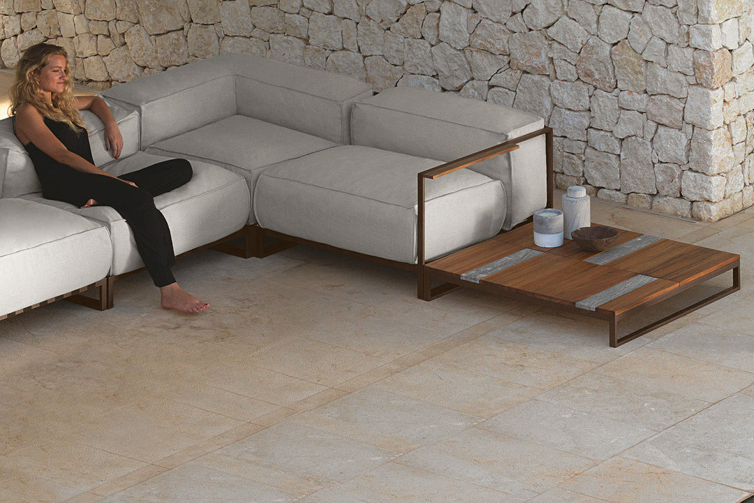 Casilda Corner Sectional Sofa with Table Outdoor Sectionals Talenti