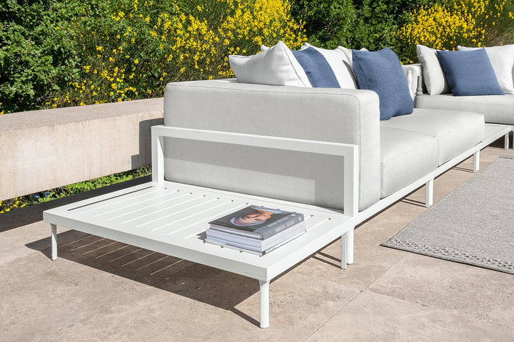 Cleo Alu Chaise Sectional with Table Outdoor Sectionals Talenti