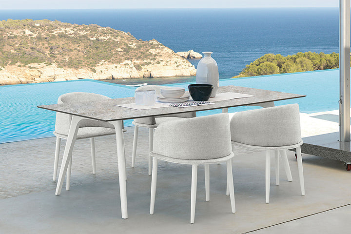 Cleo Alu Dining Armchair Outdoor Dining Chairs Talenti