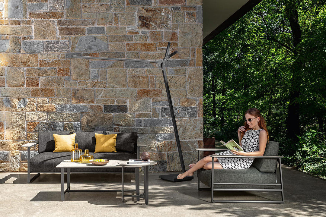 Cleo Alu Outdoor Arc Lamp Floor Lamps Talenti