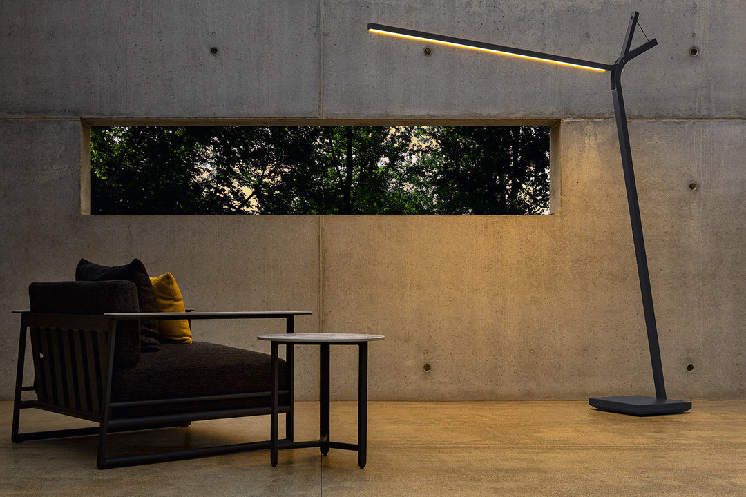 Cleo Alu Outdoor Arc Lamp Floor Lamps Talenti