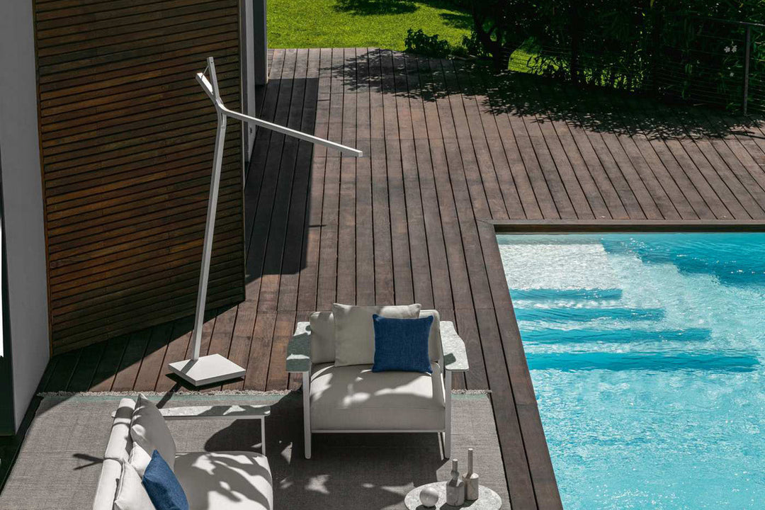 Cleo Alu Outdoor Arc Lamp Floor Lamps Talenti