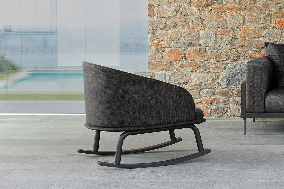 Cleo Alu Rocking Armchair Outdoor Chairs Talenti