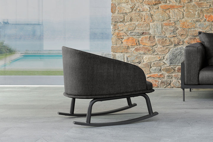 Cleo Alu Rocking Armchair Outdoor Chairs Talenti