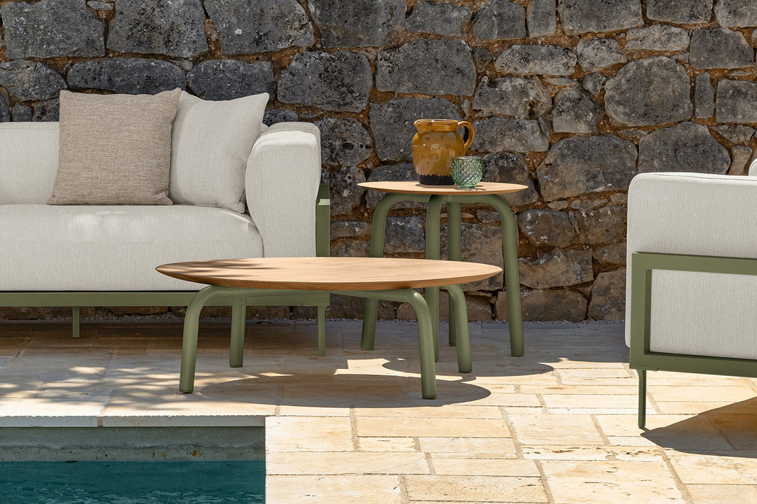 Cleo Alu Round Coffee Table Outdoor Coffee Tables Talenti