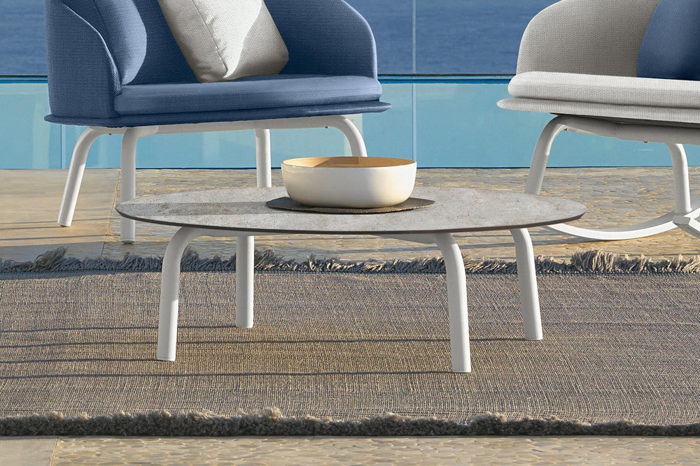 Cleo Alu Round Coffee Table Outdoor Coffee Tables Talenti