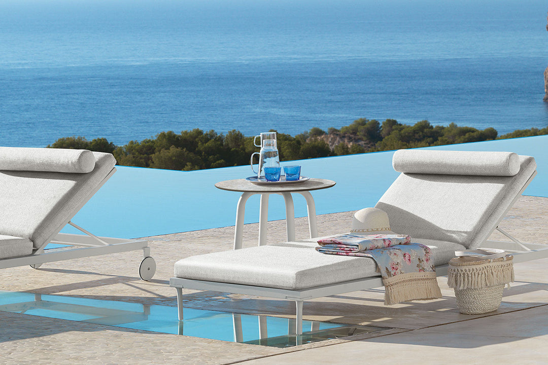 Cleo Alu Round Coffee Table Outdoor Coffee Tables Talenti