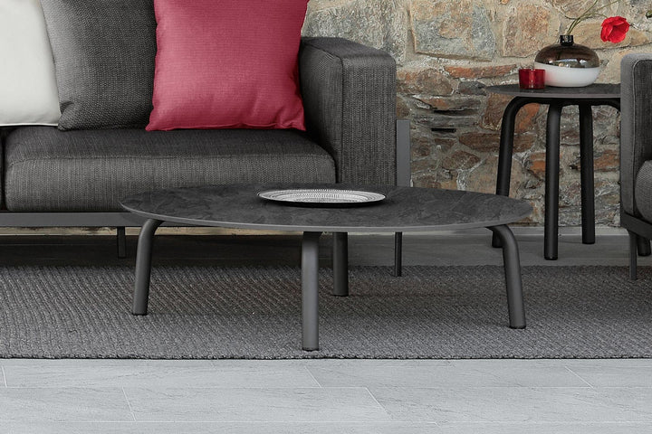 Cleo Alu Round Coffee Table Outdoor Coffee Tables Talenti