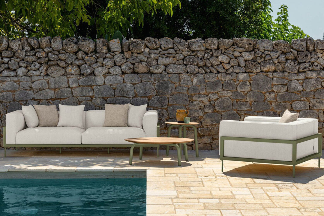 Cleo Alu Round Coffee Table Outdoor Coffee Tables Talenti