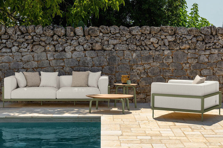 Cleo Alu Round Coffee Table Outdoor Coffee Tables Talenti