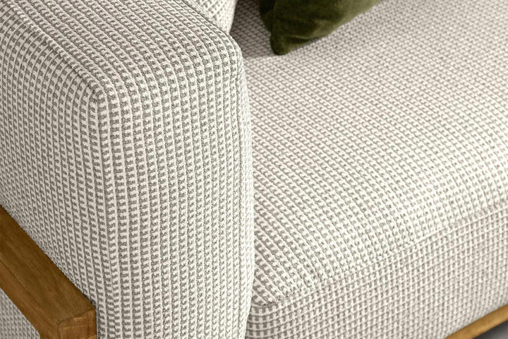 Cleo Wood Chaise Sectional with Table Outdoor Sectionals Talenti