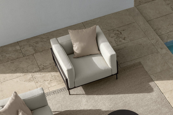 Cleo Wood Large Lounge Armchair Outdoor Chairs Talenti
