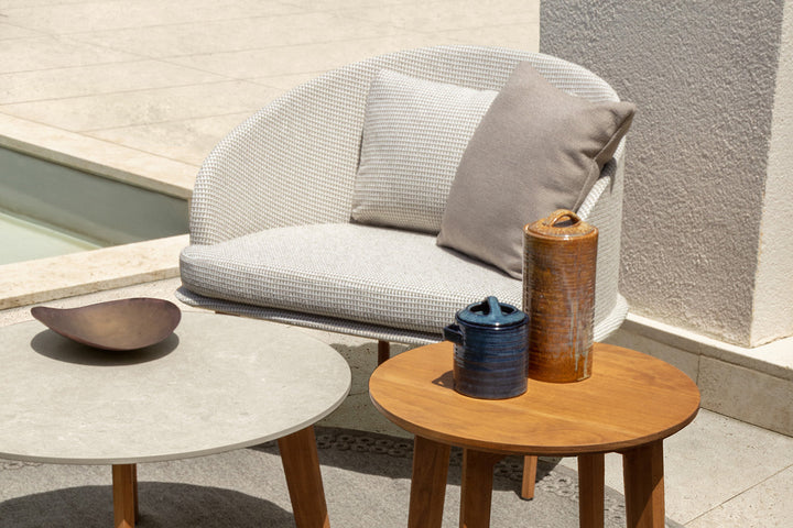 Cleo Wood Lounge Armchair Outdoor Chairs Talenti