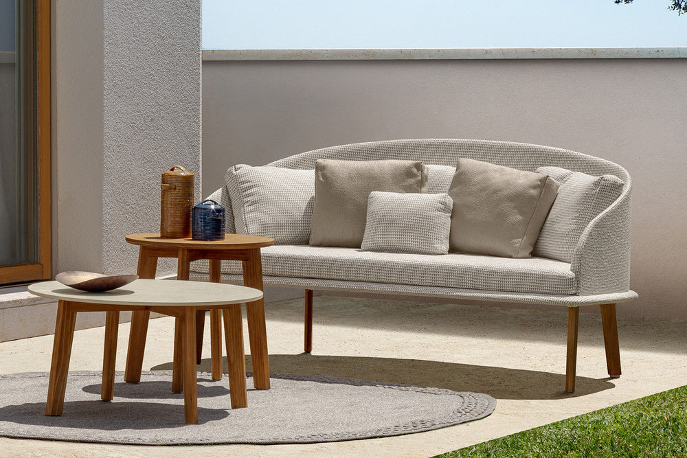 Cleo Wood Love Seat Outdoor Sofas Talenti