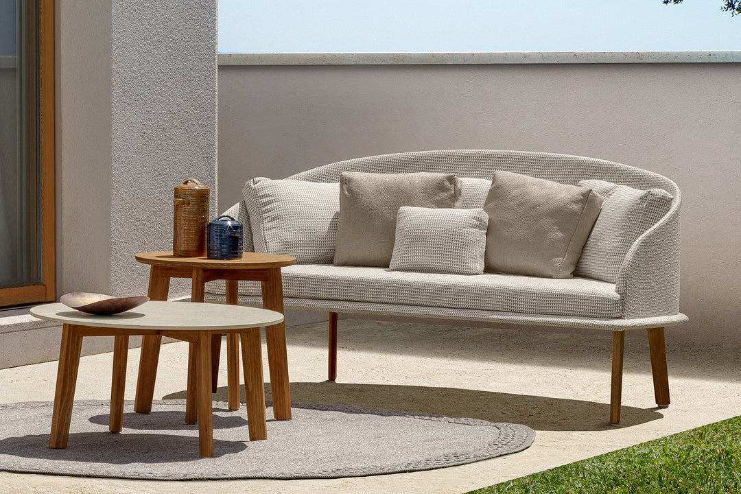 Cleo Wood Love Seat Outdoor Sofas Talenti