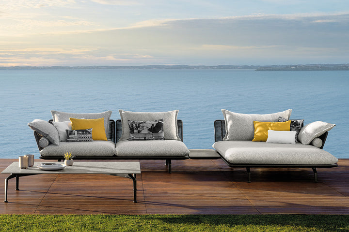 Cruise Alu Chaise Sectional Sofa with Table Outdoor Sectionals Talenti