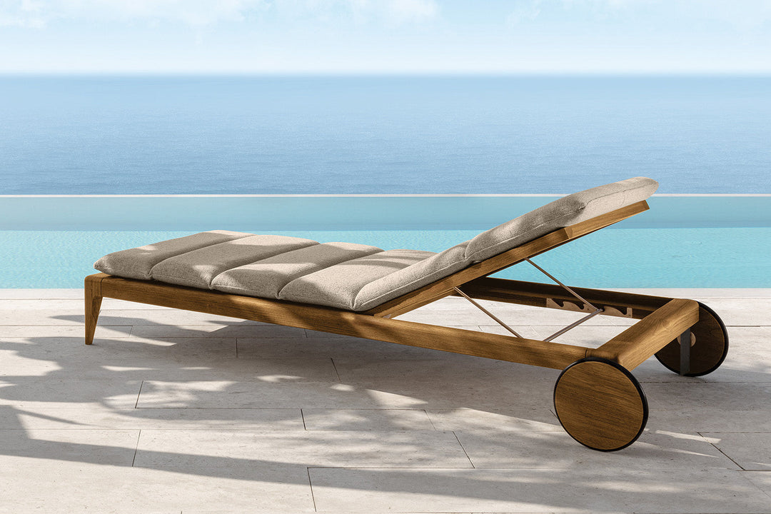 Cruise Teak Chaise Lounge Outdoor Chaise Lounges Talenti
