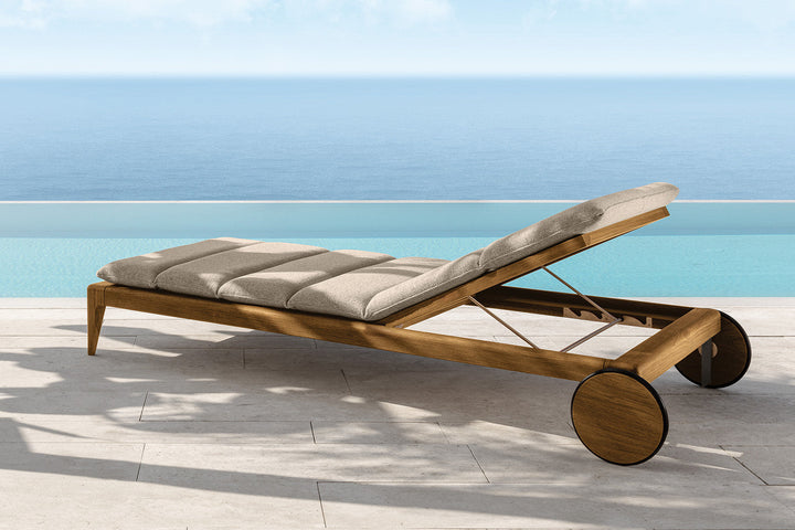 Cruise Teak Chaise Lounge Outdoor Chaise Lounges Talenti