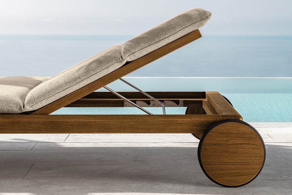 Cruise Teak Chaise Lounge Outdoor Chaise Lounges Talenti